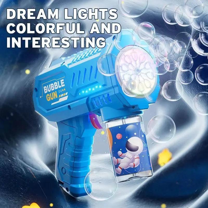  Full Automatic Space Bubble Blowing Toy Bubble Gun Outdoor Bubble Machine Gift Toy Without Bubble Water -  ToylandEU™