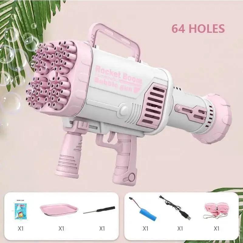  Hot Kids Gatling Bubble Gun 64-Hole Electric Toy -  ToylandEU™
