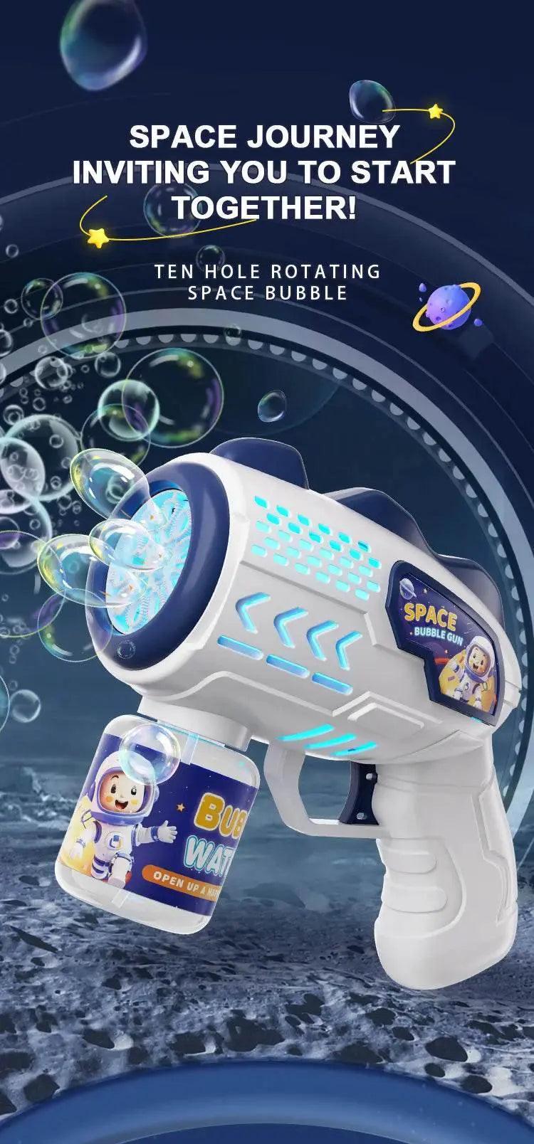  Space Astronauts Fully Automatic Bubble Gun Rocket Bubbles Machine Toy with Bubble Liquid for Kids Gift -  ToylandEU™