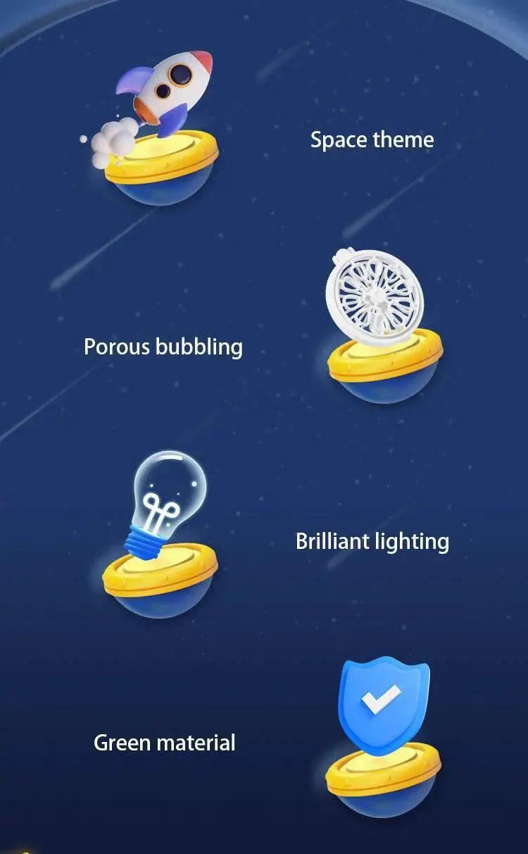  Space Astronauts Fully Automatic Bubble Gun Rocket Bubbles Machine Toy with Bubble Liquid for Kids Gift -  ToylandEU™