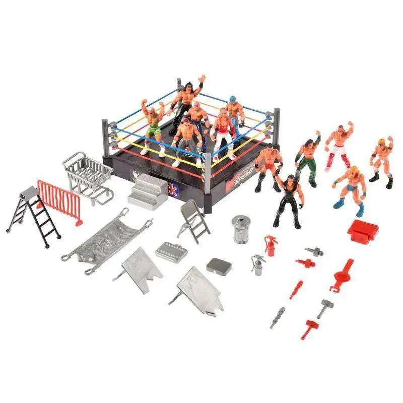  Wrestlers Playset Toys With Ring And Realistic Accessories -  ToylandEU™