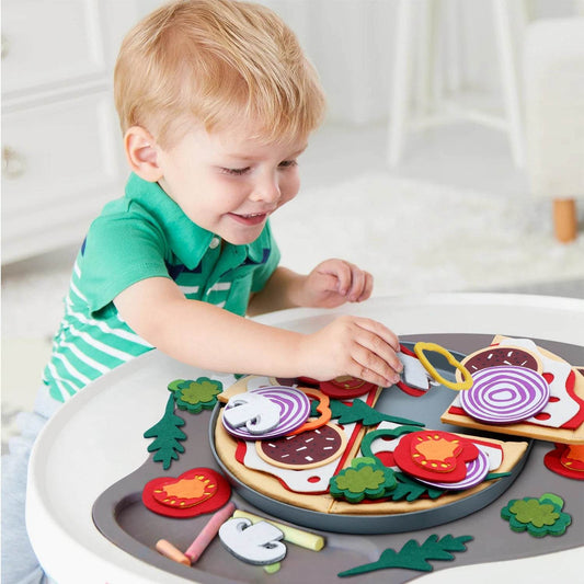 Educational Montessori Pizza Puzzle Set with Removable Toppings for Toddlers and Kids Ages 3 to 6 - ToylandEU
