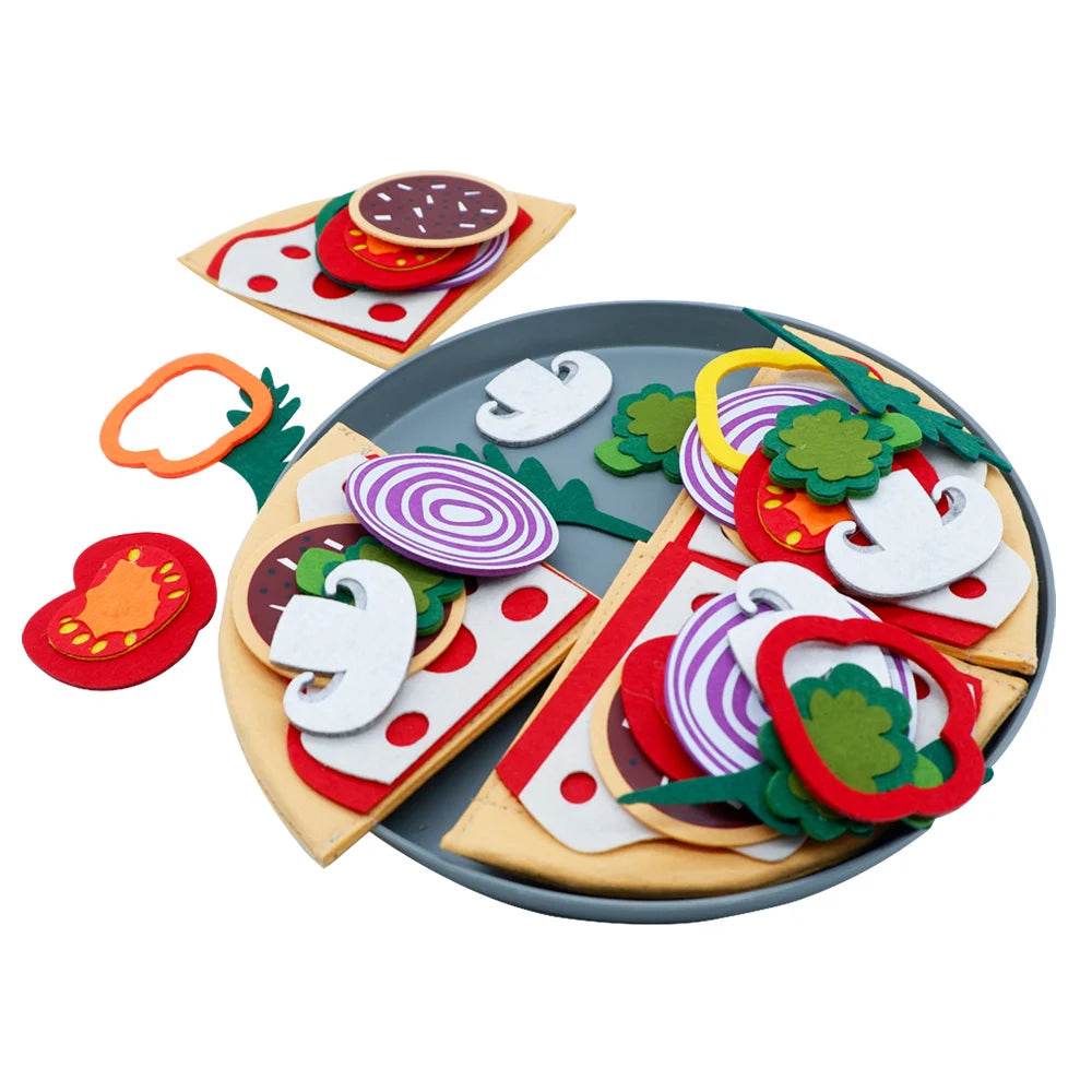 Educational Montessori Pizza Puzzle Set with Removable Toppings for Toddlers and Kids Ages 3 to 6 - ToylandEU