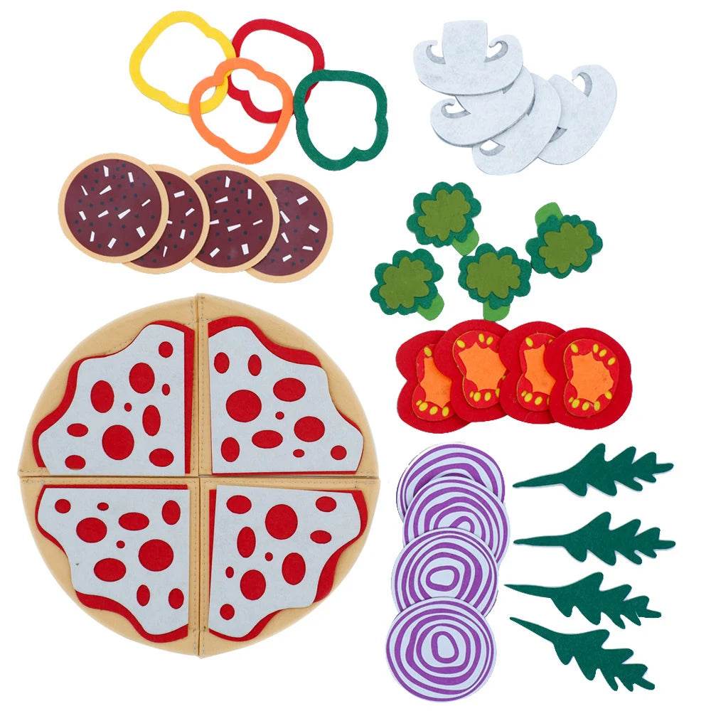 Educational Montessori Pizza Puzzle Set with Removable Toppings for Toddlers and Kids Ages 3 to 6 - ToylandEU