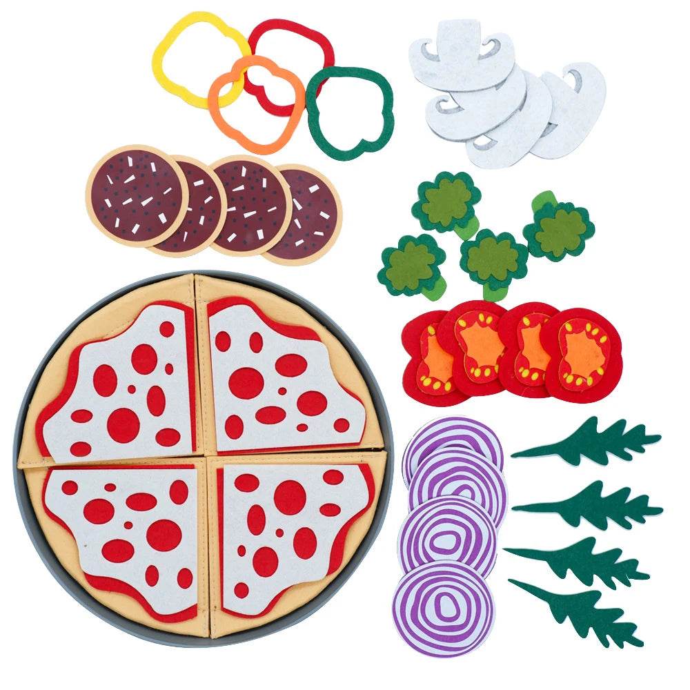 Educational Montessori Pizza Puzzle Set with Removable Toppings for Toddlers and Kids Ages 3 to 6 - ToylandEU