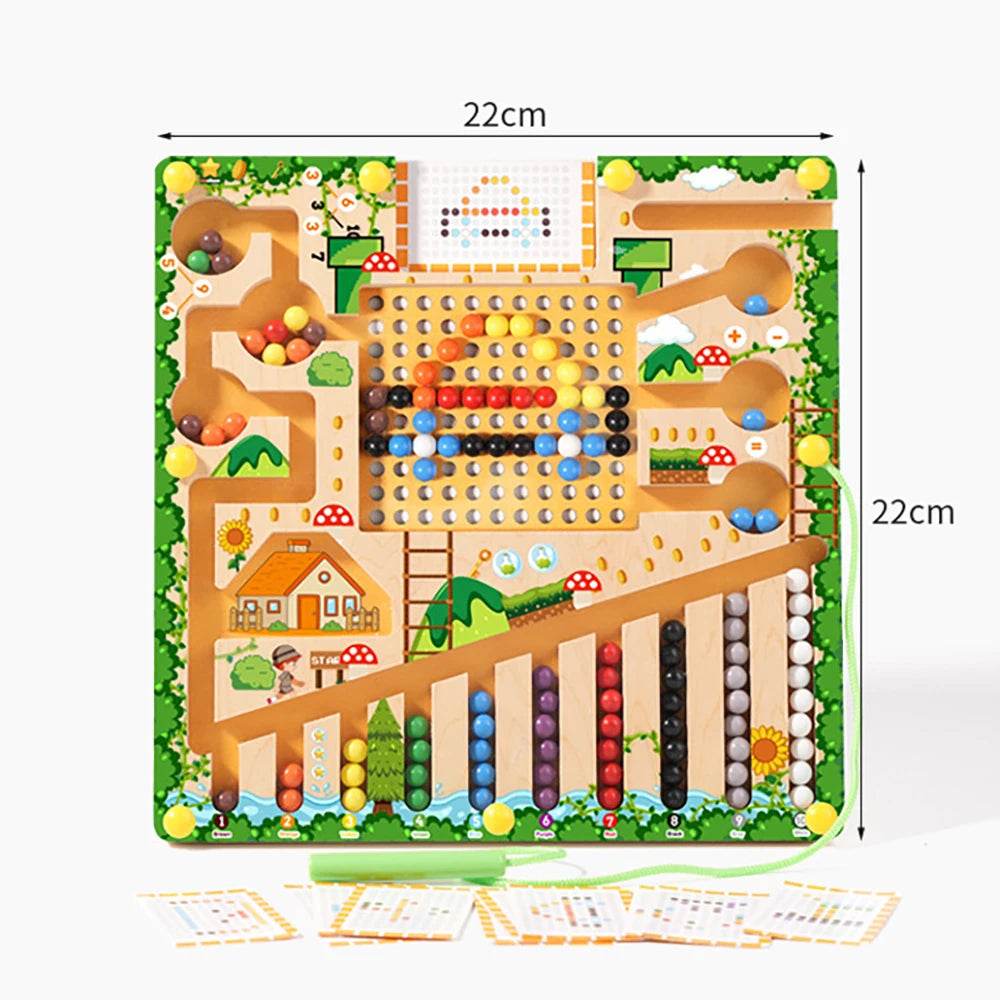 Educational Magnetic Montessori Color and Number Maze Toy for Preschoolers Aged 3 to 5 - ToylandEU