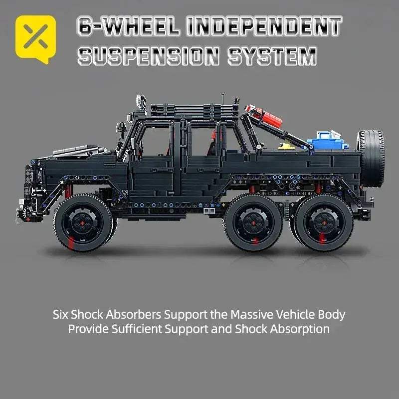 ToylinX 6x6 Off Road Building Blocks Truck Kit Scale - ToylandEU