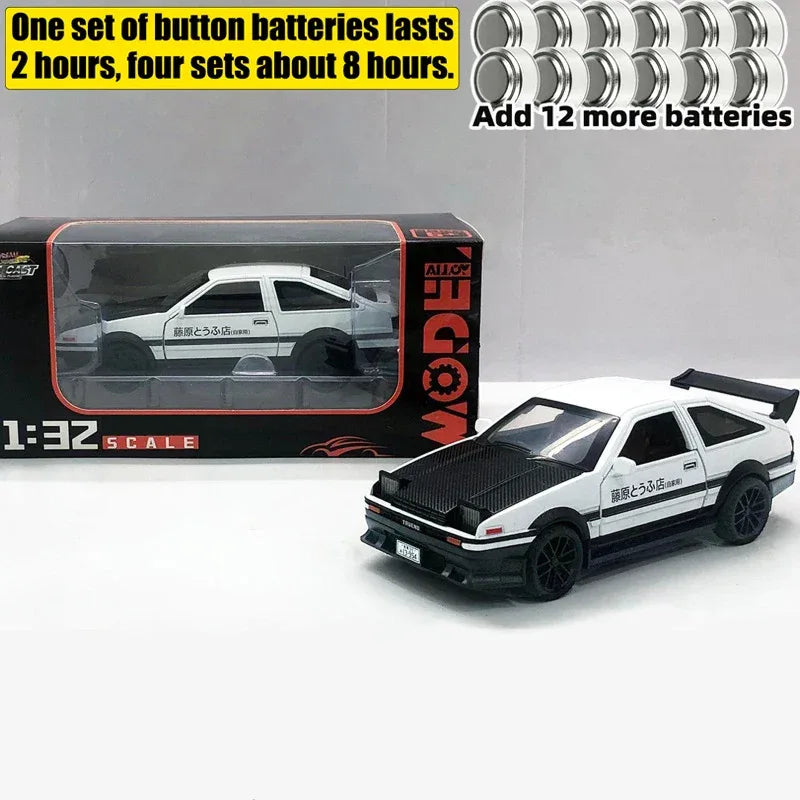 Toyota AE86 Diecast Car 1 To 32 Scale With Sound And Light Drift - ToylandEU