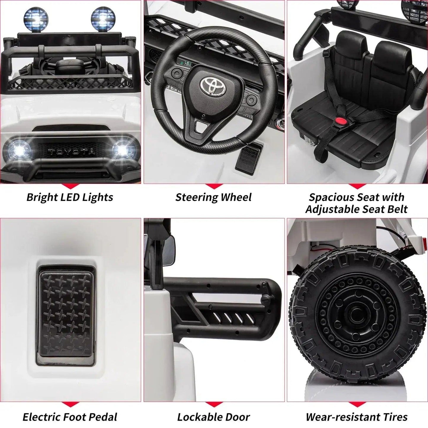  Toyota Licensed Ride On Car With LED Lights -  ToylandEU™