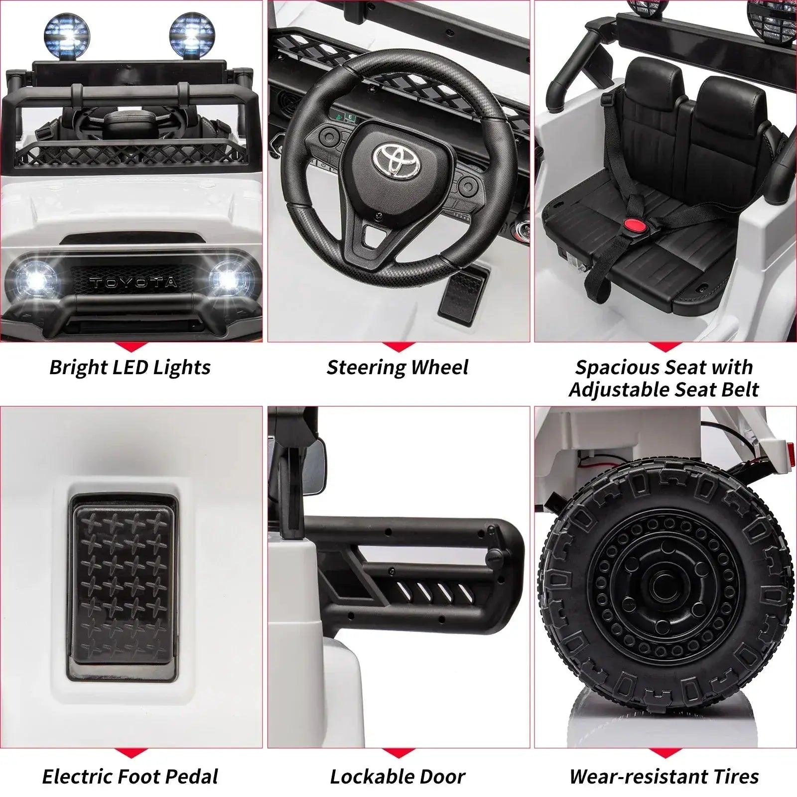  Toyota Licensed Ride On Car With LED Lights -  ToylandEU™