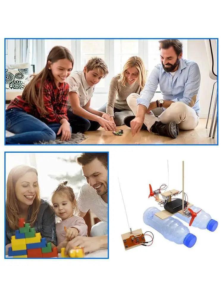  DIY Educational Toys Kit Toys Science Remote Control Wind Ship Model Gifts for Kids Without Bottles -  ToylandEU™
