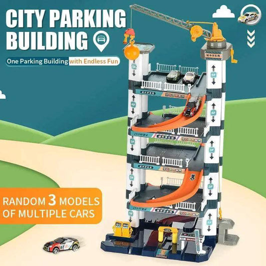  Track Parking Lot Rail Car Kids Hand-cranked 5 Layer Toy -  ToylandEU™