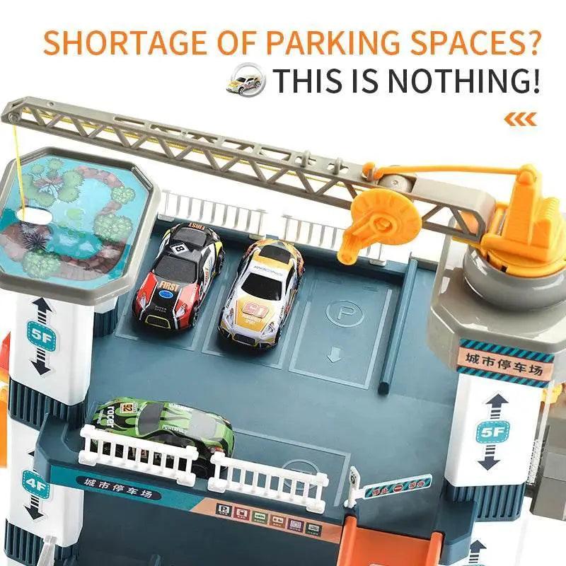  Track Parking Lot Rail Car Kids Hand-cranked 5 Layer Toy -  ToylandEU™
