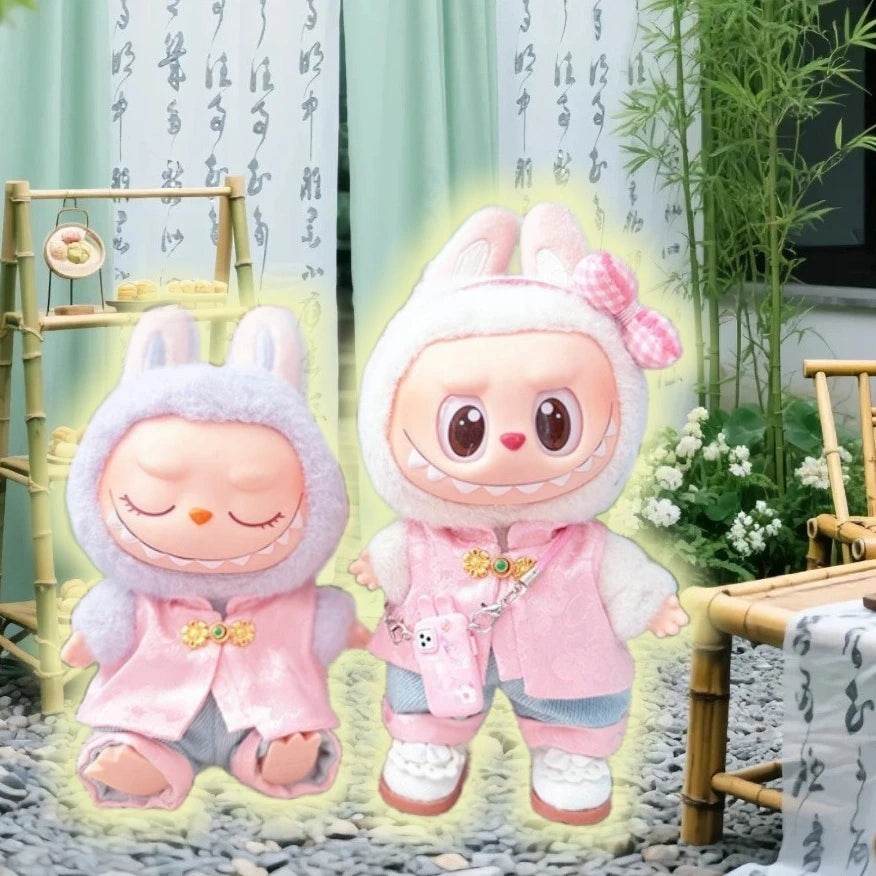 Traditional Chinese Style Summer Dress Set for Labubu 3.0 Countryside Princess Dolls Labubu - ToylandEU