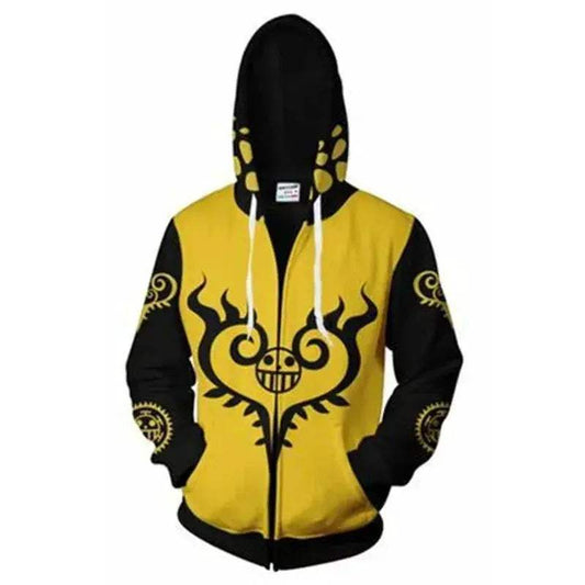 Trafalgar Law One Piece Hoodie Cosplay 3D Zipper Pullover - ToylandEU