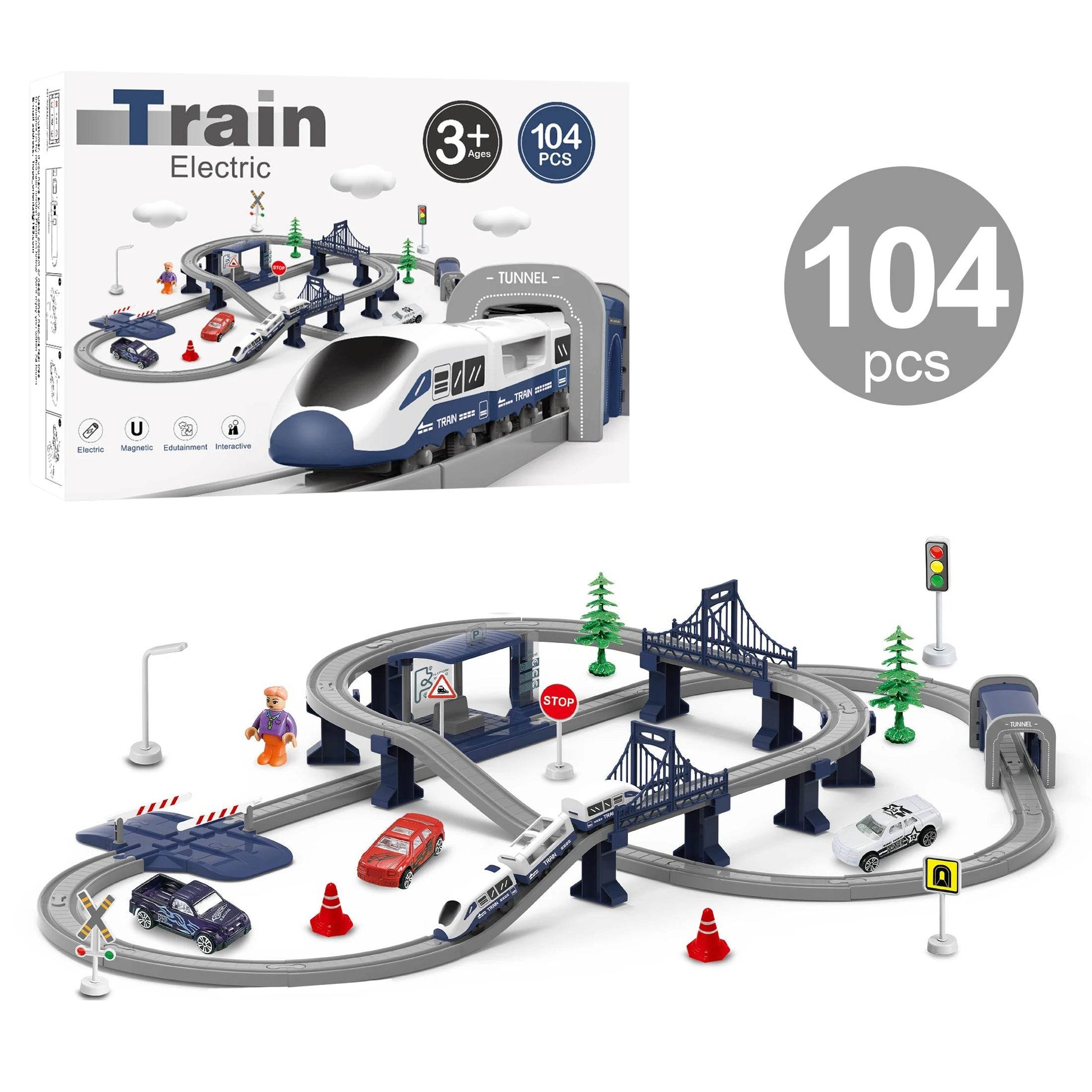 Train Set Toys, 66 Pcs Electric Train With Track Set - ToylandEU