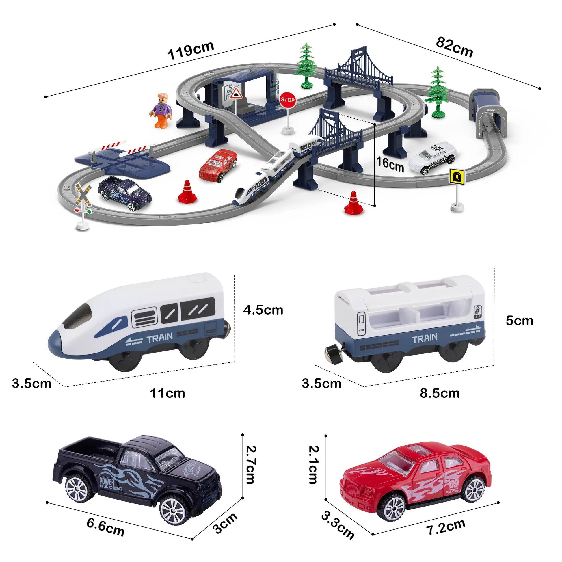 Train Set Toys, 66 Pcs Electric Train With Track Set - ToylandEU