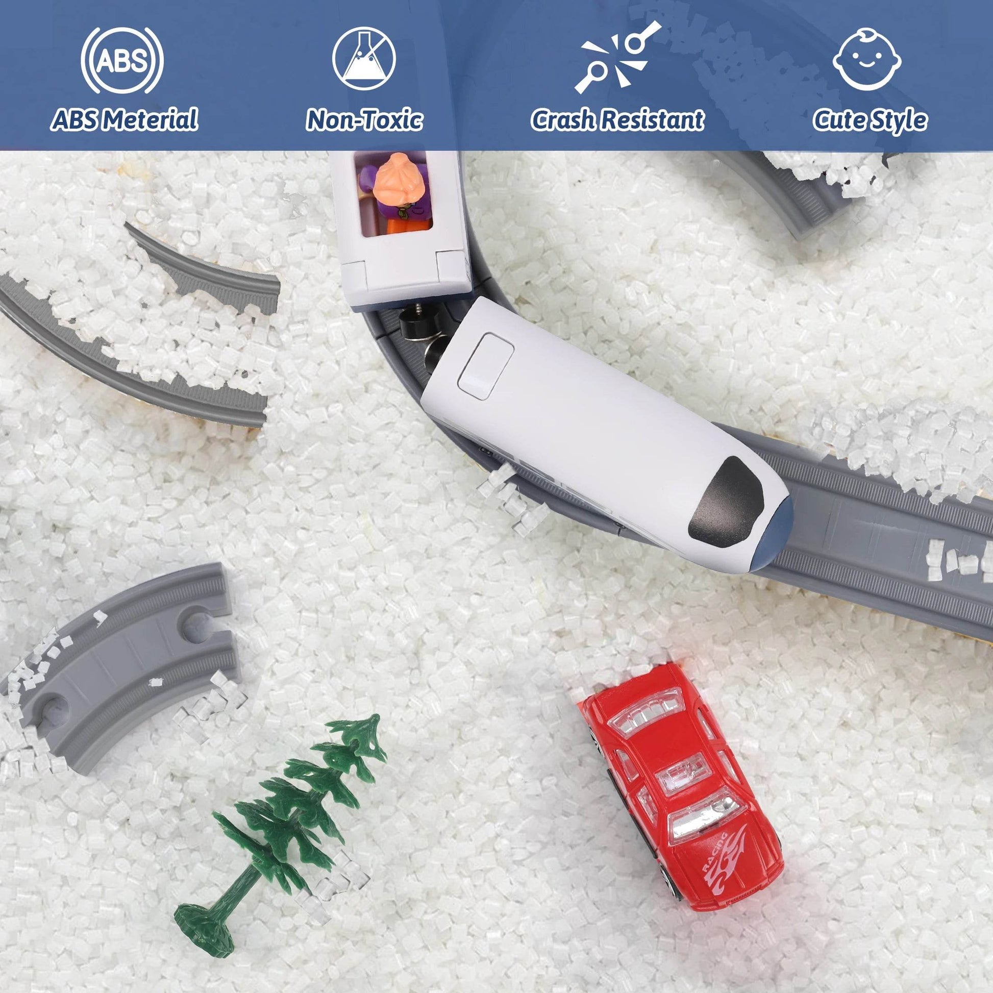 Train Set Toys, 66 Pcs Electric Train With Track Set - ToylandEU