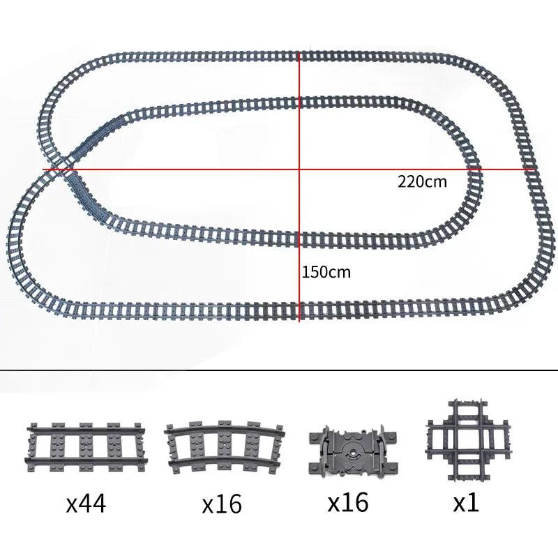 Train Track Building Blocks | Compatible With LEGO | Bridge Cross Track | Cross Track Set