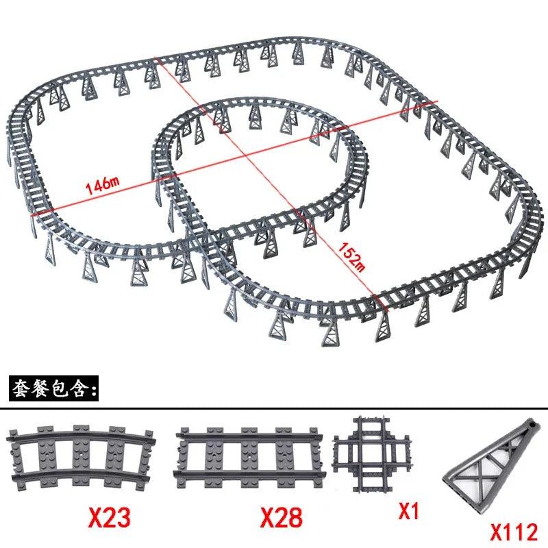 Train Track Building Blocks | Compatible With LEGO | Bridge Cross Track | Cross Track Set