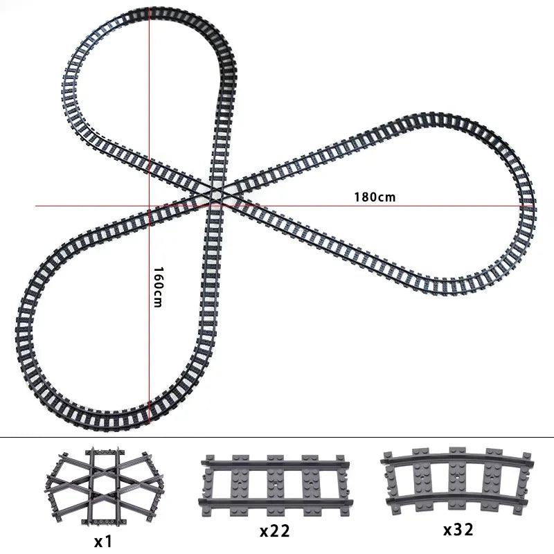 Train Track Building Blocks | Compatible With LEGO | Bridge Cross Track | Cross Track Set