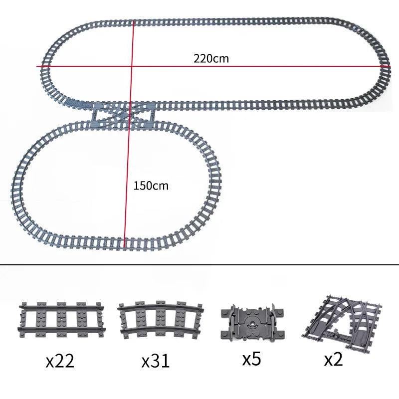 Train Track Building Blocks | Compatible With LEGO | Bridge Cross Track | Cross Track Set