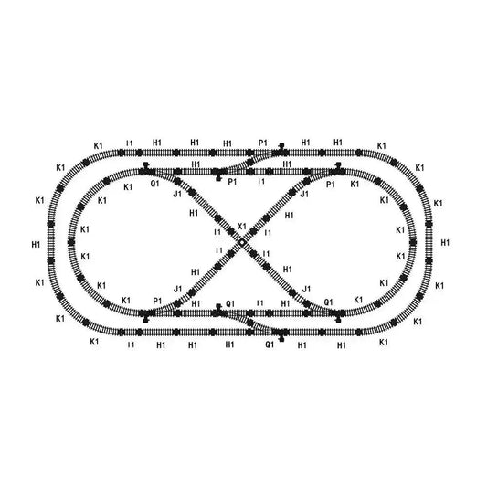  Train Track Crossing Expansion Set For Model Trains PVC -  ToylandEU™