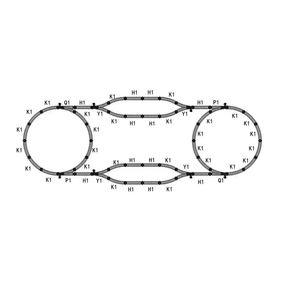 Train Track Crossing Expansion Set For Model Trains PVC -  ToylandEU™