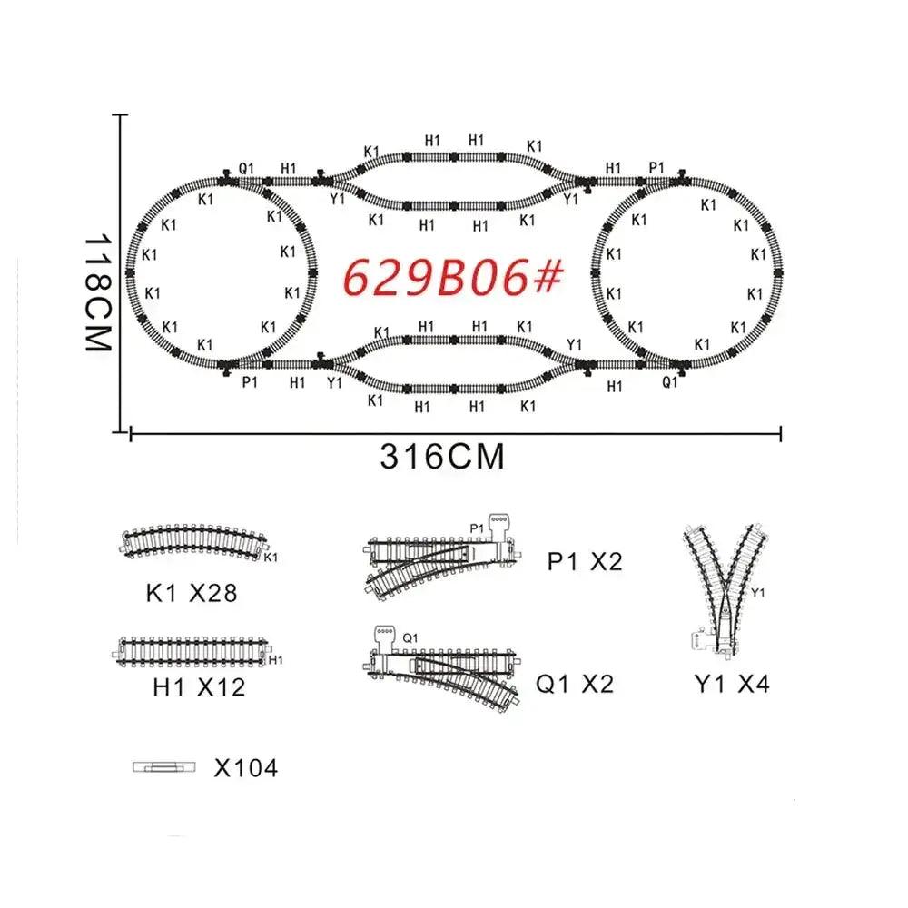  Train Track Crossing Expansion Set For Model Trains PVC -  ToylandEU™