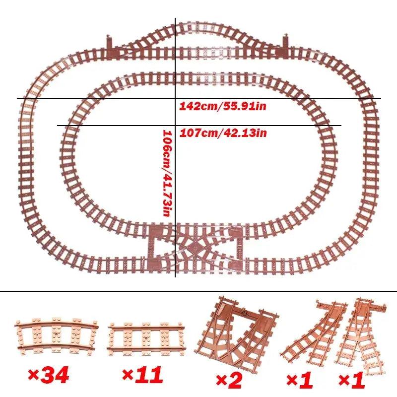  Train Track System Lego Compatible Railroad Crossing -  ToylandEU™
