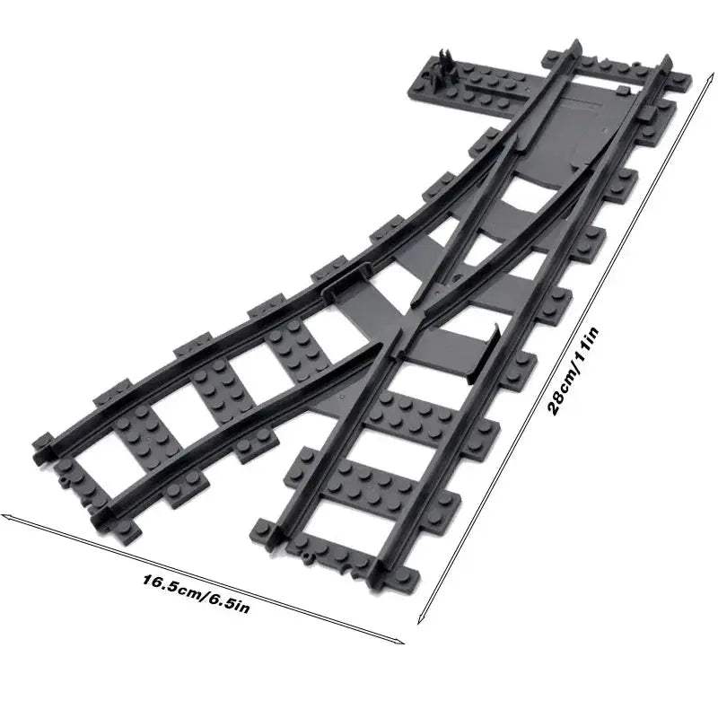 Train Track System With Railroad Crossing Compatible With Major Brands - ToylandEU