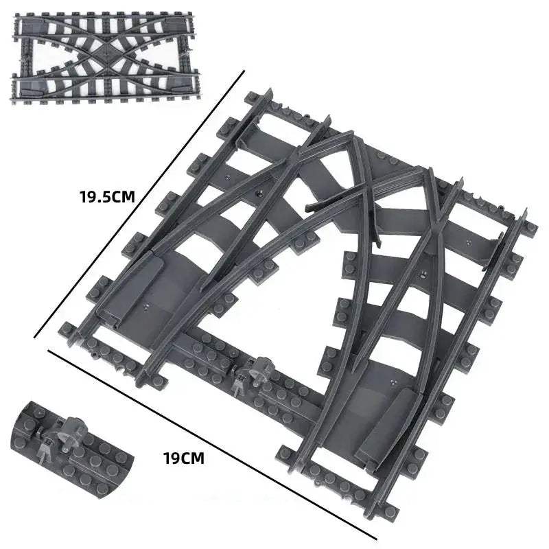 Train Track System With Railroad Crossing Compatible With Major Brands - ToylandEU