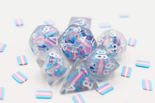 Foam Brain Games Pride Flag RPG Dice Set | For D&D & Tabletop RPGs | Dice Sets & Games