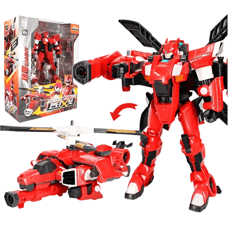 Transformable MiniForce X Robot Car: 5-in-1 Adaptable Mecha