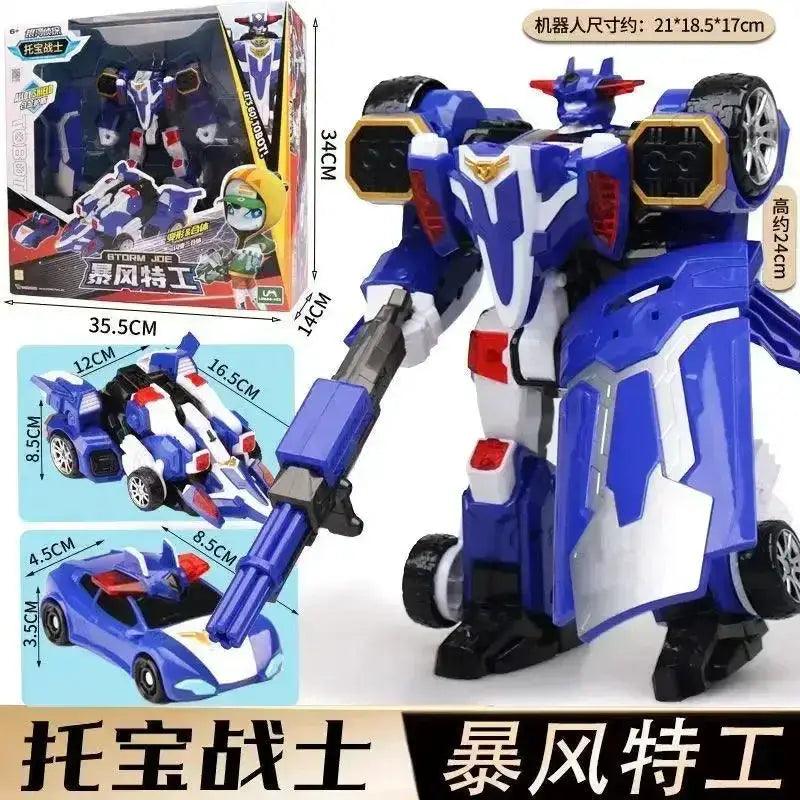  Transformable Police Cop Car Robot Toy Galaxy Lights -  ToylandEU™