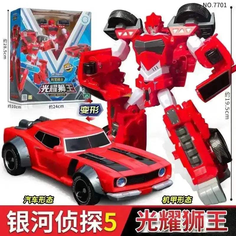 Transformable Police Cop Car Robot Toy With Galaxy Lights - ToylandEU