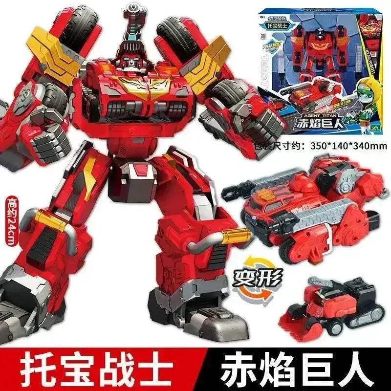 Transformable Police Cop Car Robot Toy With Galaxy Lights - ToylandEU