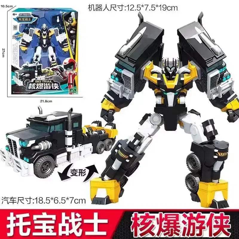 Transformable Police Cop Car Robot Toy With Galaxy Lights - ToylandEU