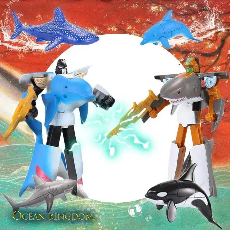  Transformable Shark Robot Toy Morphs Into Great White -  ToylandEU™
