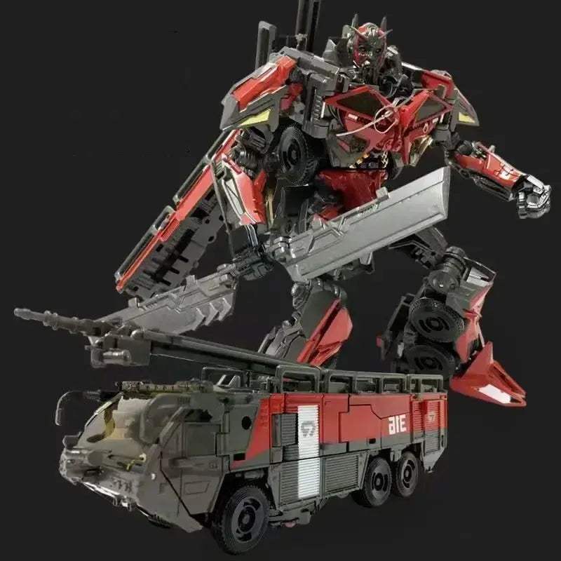 Transformer Action Figure Sentinel Prime Fire Engine Posable Robot Toy - ToylandEU