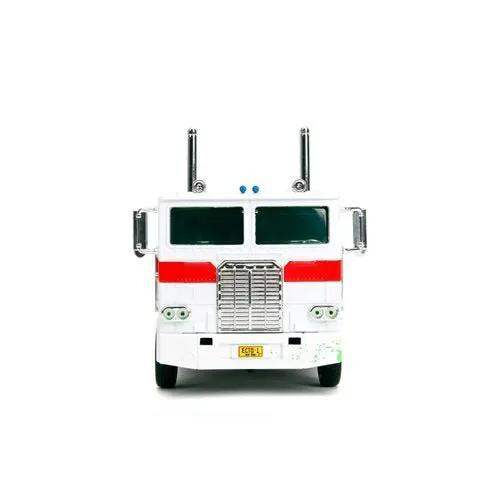 Transformers G1 Optimus Prime Big Rig with Ghostbusters Ecto-1 Graphics 1:24 Scale Die-Cast Metal Vehicle - ToyShnip