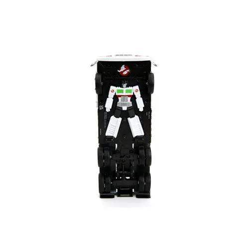 Transformers G1 Optimus Prime Big Rig with Ghostbusters Ecto-1 Graphics 1:24 Scale Die-Cast Metal Vehicle - ToyShnip