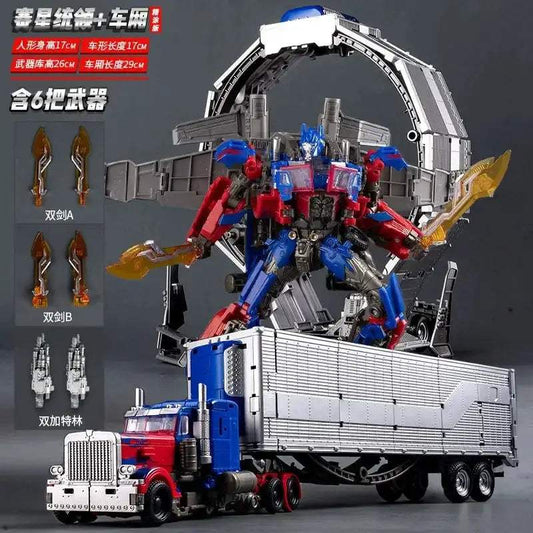 Transforming Action Figure Robot With Car Trailer Accessory - ToylandEU