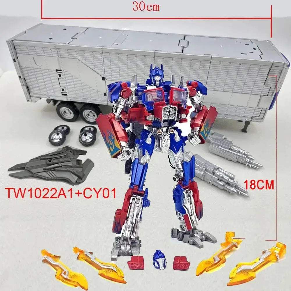Transforming Action Figure Robot With Car Trailer Accessory - ToylandEU