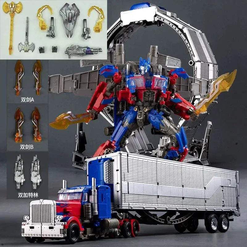 Transforming Action Figure Robot With Car Trailer Accessory - ToylandEU