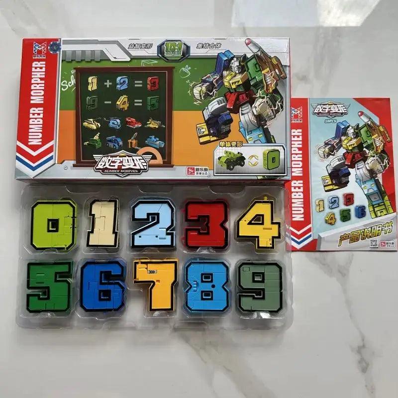 Transforming Number Robot Action Figure Box Packaging -  ToylandEU™