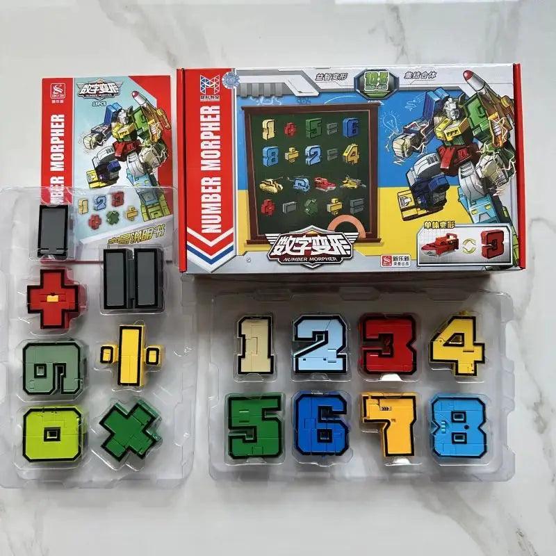  Transforming Number Robot Action Figure Box Packaging -  ToylandEU™