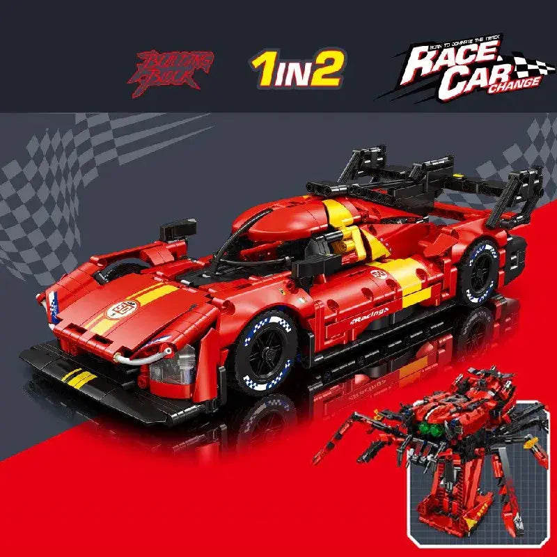 Transforming Racers Building Blocks Supercar Model Kit For Adults - ToylandEU