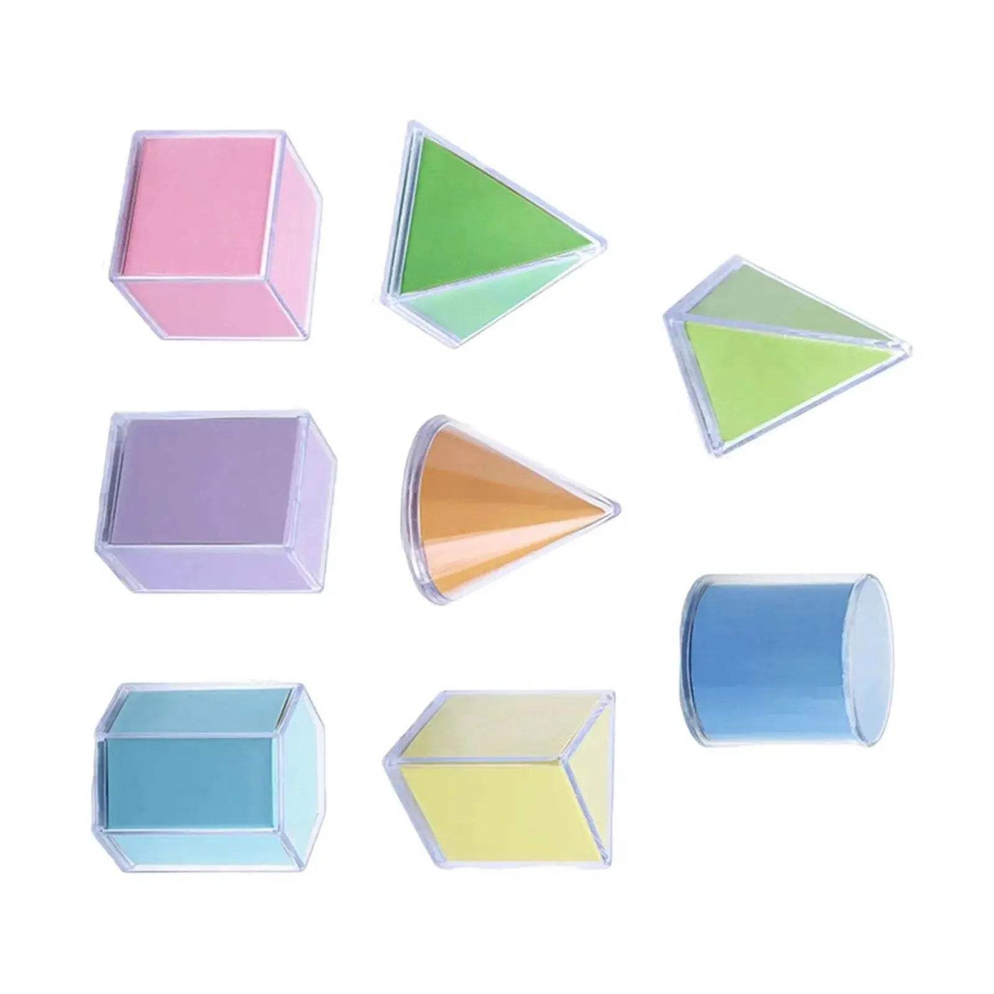 Transparent Geometric Building Blocks Montessori Educational Toys - ToylandEU