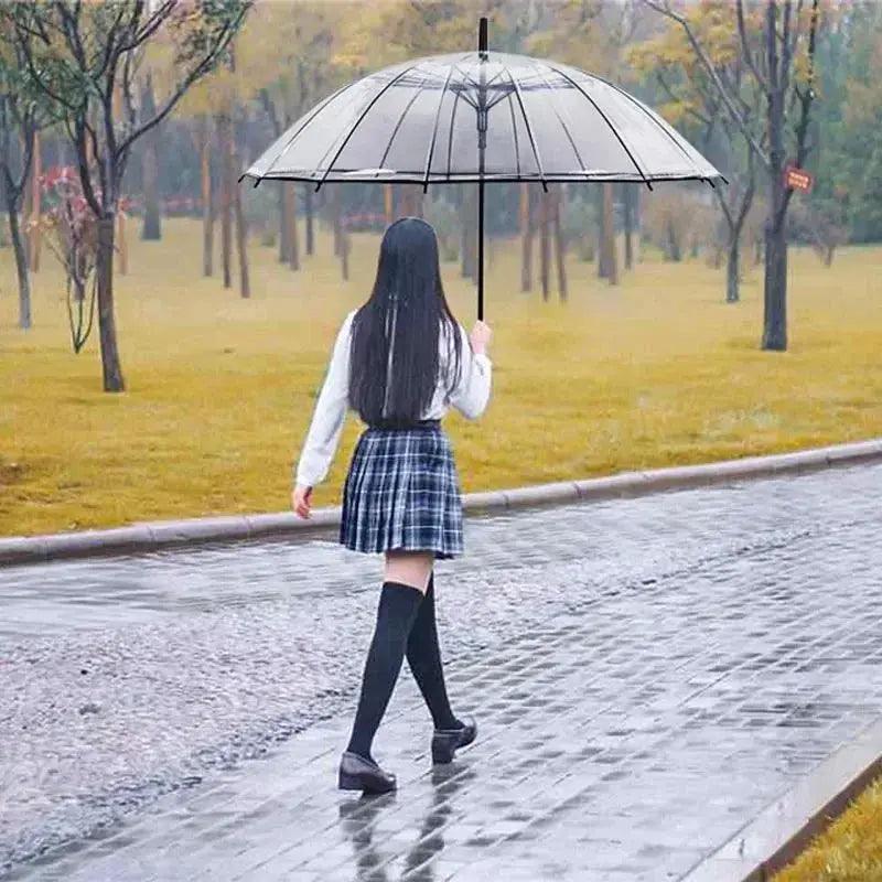  Transparent Kids Umbrella Long Handle Auto Rain Shield -  ToylandEU™